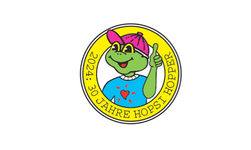 Hopsi der Frosch Logo